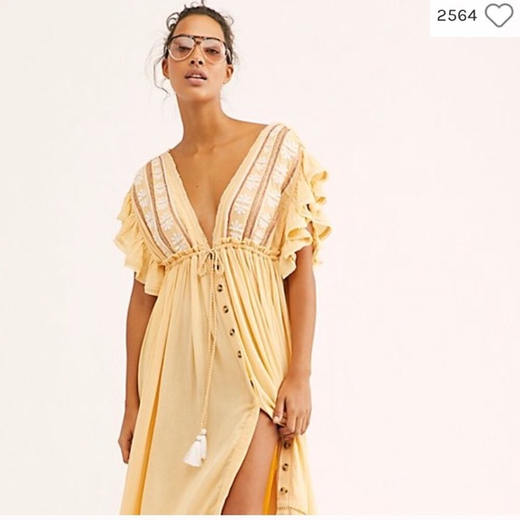 NWT Free People Garbanzo Will Wait maxi dress Boho - Picture 2 of 13